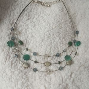 Multi strand beaded necklace